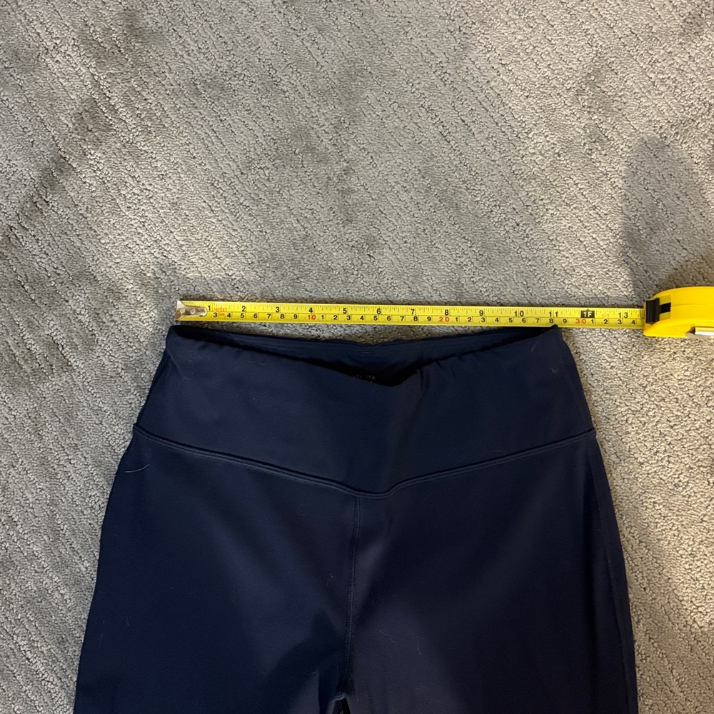 Athleta Girl High Rise Wide Leg Navy Pants with Elastic Waistband - Picture 2 of 7